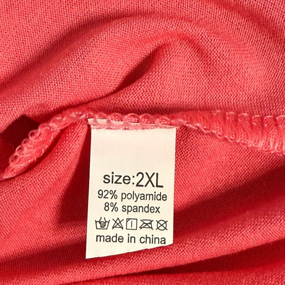 Women Dark Pink Tank Top Cami Undershirt Wide Strap Summer Medium Stretch 2xl - Picture 5 of 9